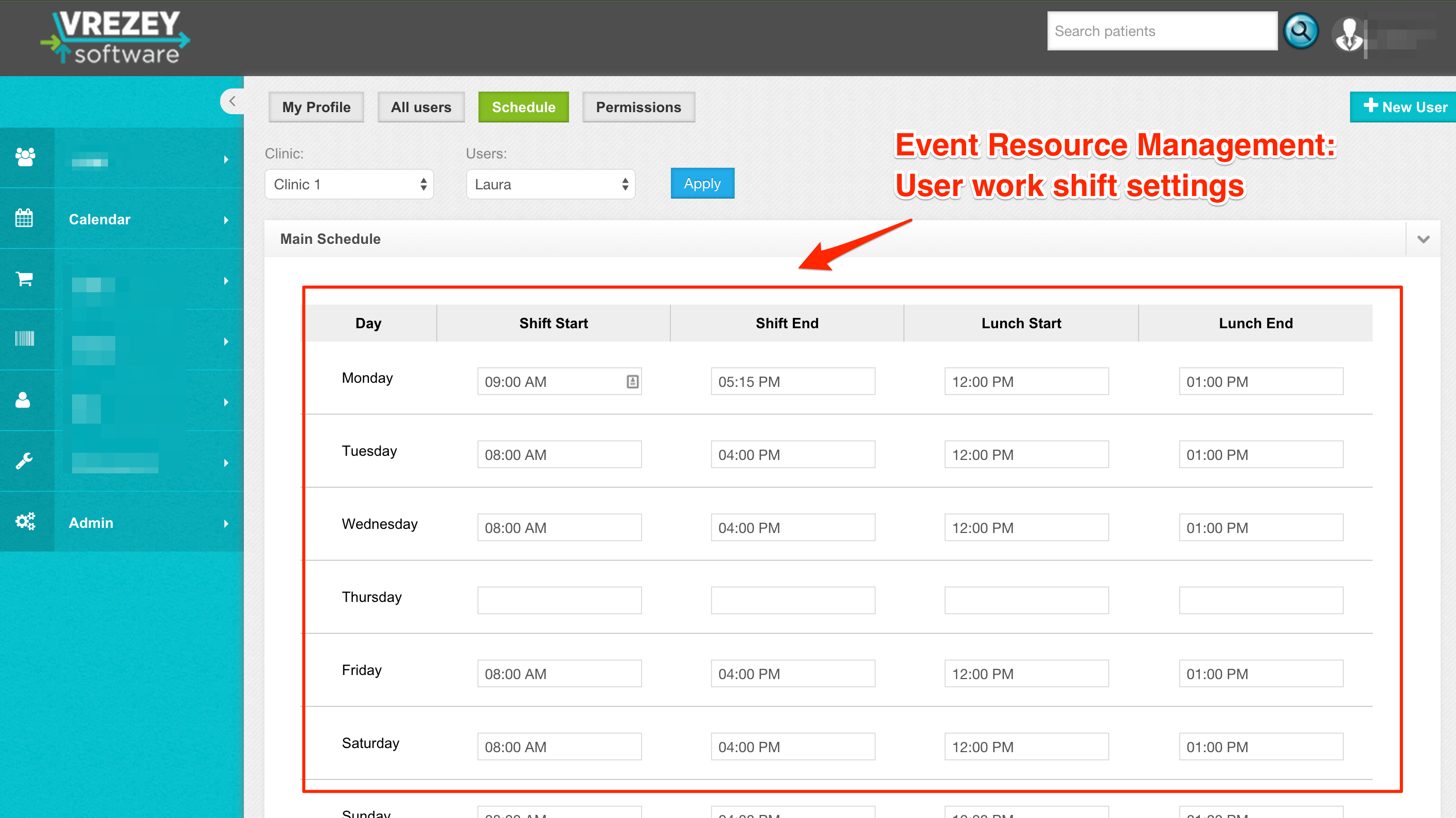 vreze-calendar-user-schedule-settings